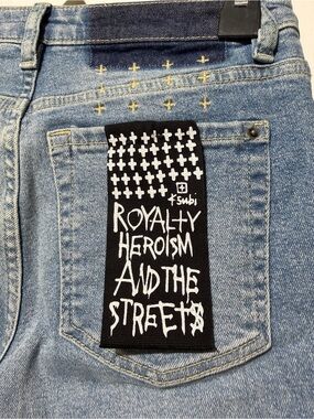 Ksubi Women's Jeans Size 25 - Light Wash Denim - Royalty Heroism Patch